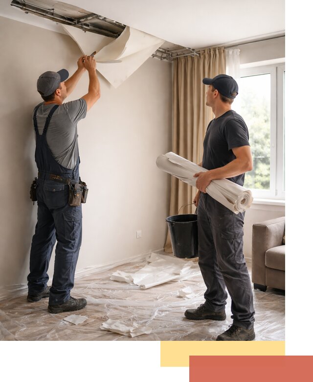 Демонтаж натяжного потолка в Сосновом Бору быстро и аккуратно