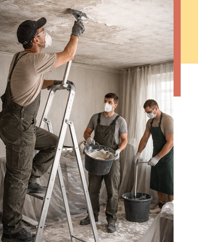 Удаление побелки с потолка в Сосновом Бору от 2540 руб. быстро и недорого | ОТДЕЛОЧНИК-Снб