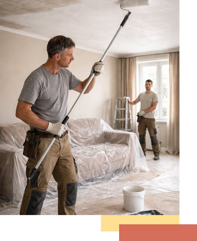 Грунтовка потолка в Сосновом Бору — подготовка под покраску и отделку