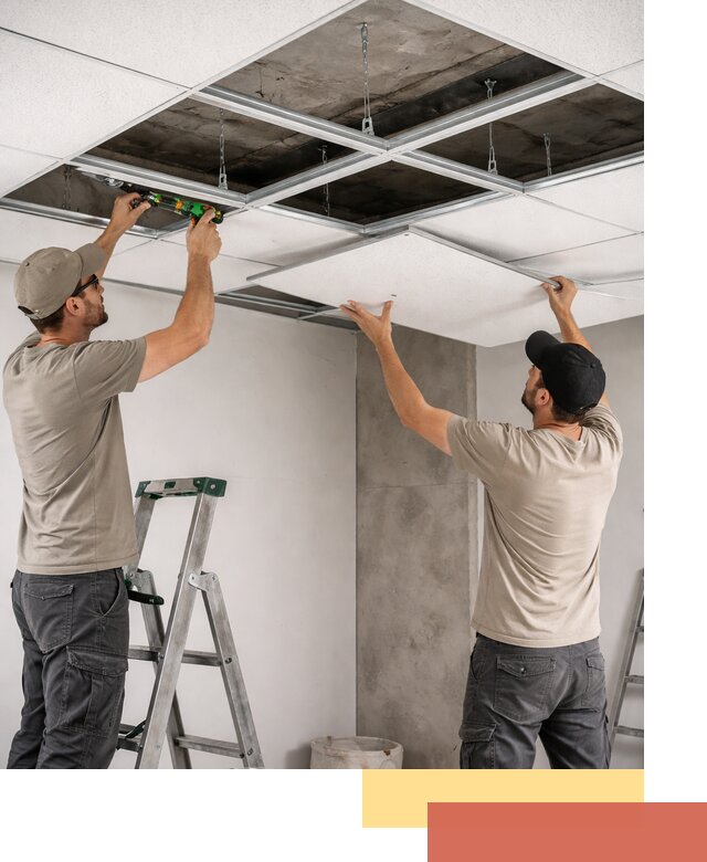 Монтаж потолка Армстронг под ключ в Сосновом Бору