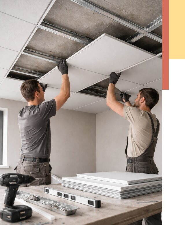 Монтаж кассетного потолка в Сосновом Бору от 4571 руб/м2 — установка и сборка | ОТДЕЛОЧНИК-Снб