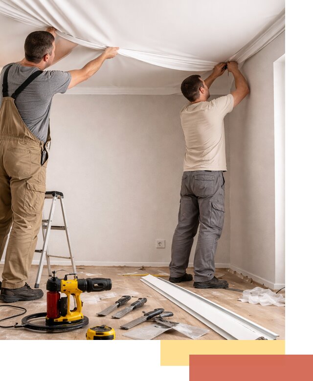 Монтаж ПВХ натяжного потолка в Сосновом Бору качественно и быстро