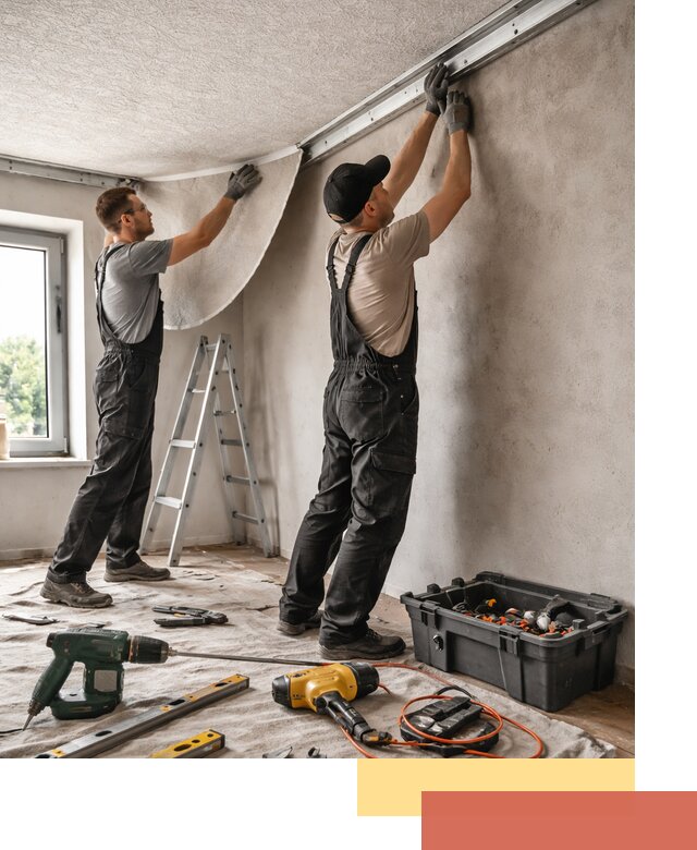 Монтаж фактурного натяжного потолка в Сосновом Бору качественно и быстро