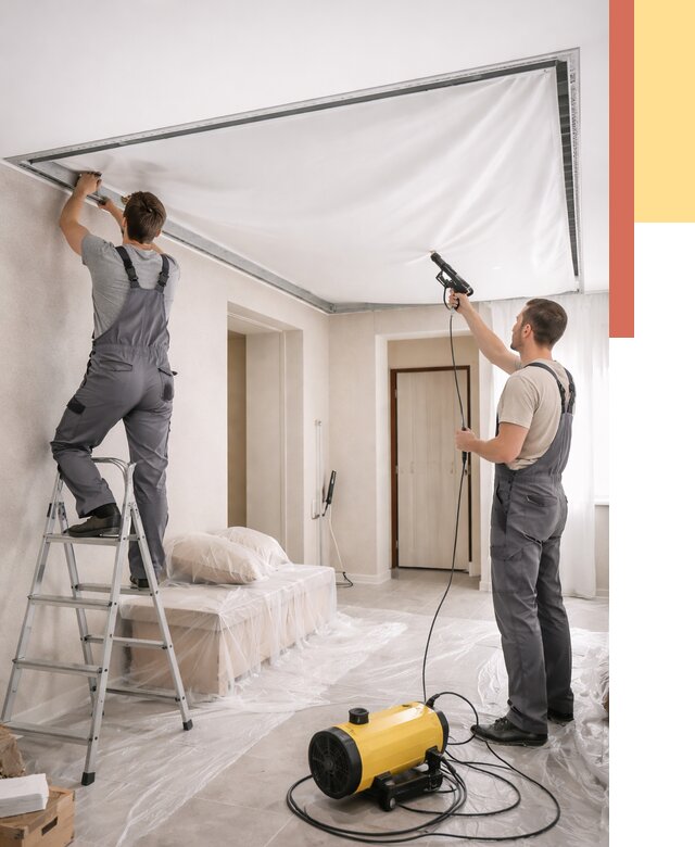 Монтаж натяжного потолка в прихожей в Сосновом Бору от 2692 руб. под ключ | ОТДЕЛОЧНИК-Снб