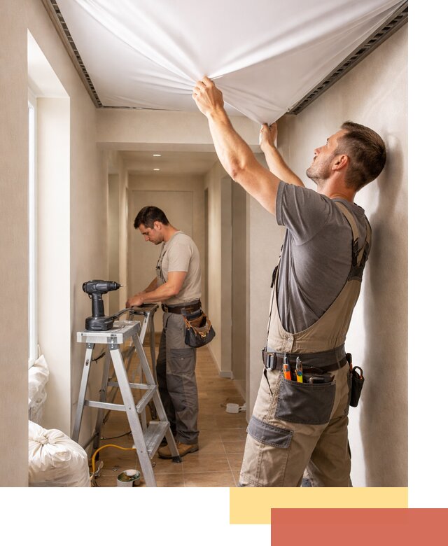 Монтаж натяжного потолка в прихожей в Сосновом Бору