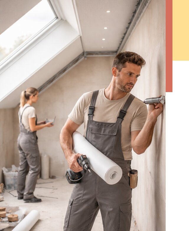 Монтаж натяжного потолка на мансарде в Сосновом Бору от 3555 руб. | ОТДЕЛОЧНИК-Снб