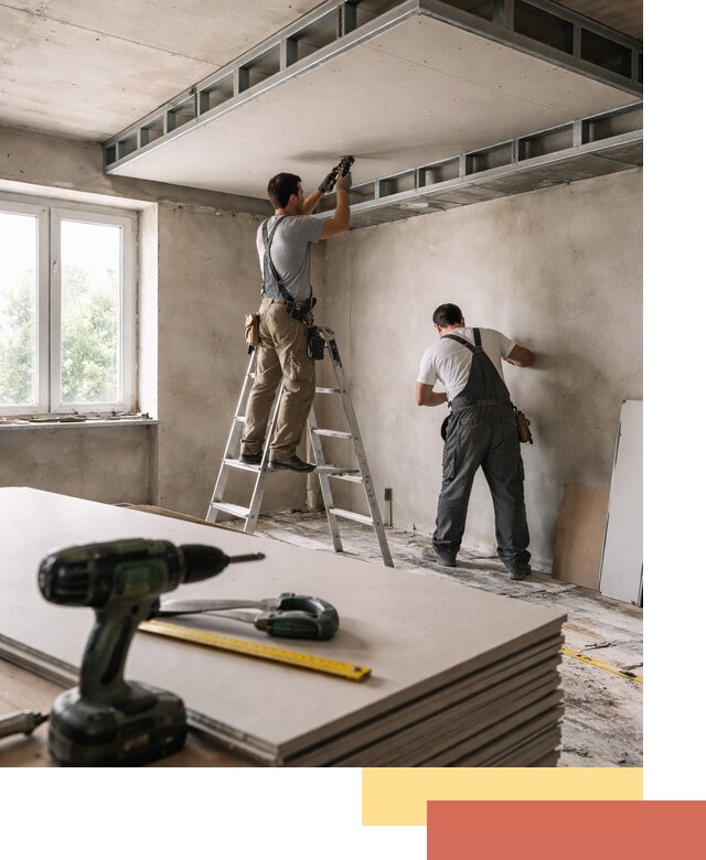 Двухуровневый потолок из гипсокартона в Сосновом Бору