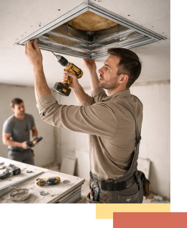 Монтаж люка в потолок из ГКЛ в Сосновом Бору