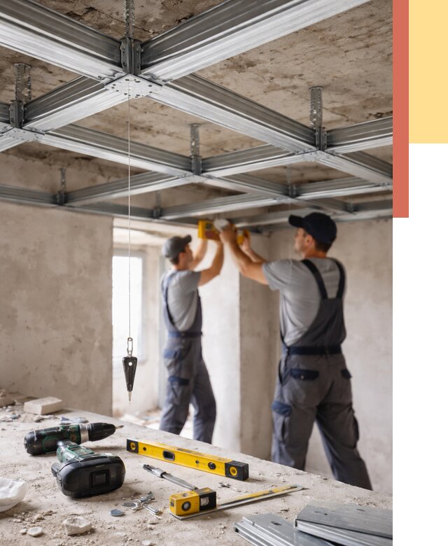 Монтаж каркаса потолка из профиля в Сосновом Бору от 4571 руб. — услуги ОТДЕЛОЧНИК-Снб