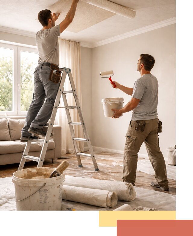 Поклейка обоев на потолок в Сосновом Бору — качественно и быстро