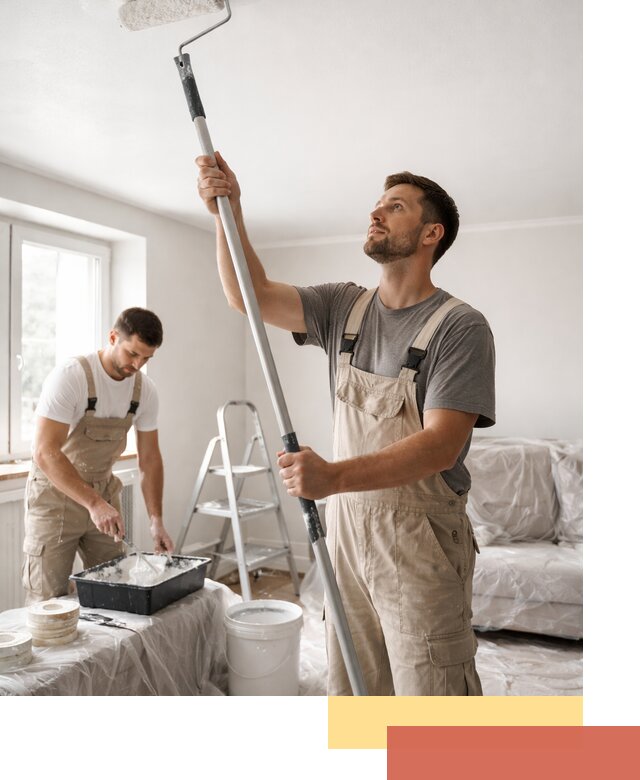 Покраска потолка водоэмульсионной краской в Сосновом Бору