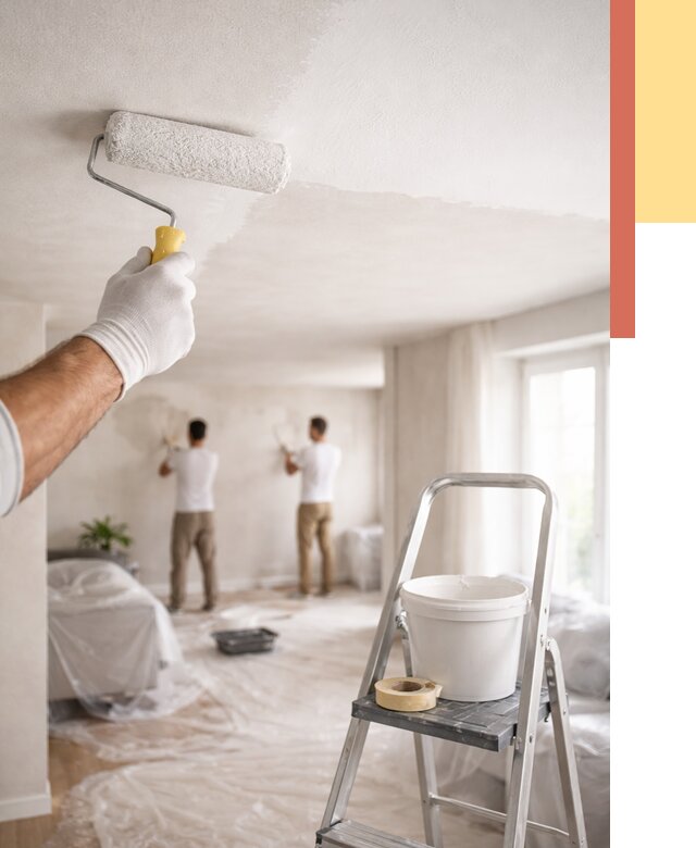 Покраска потолка акриловой краской в Сосновом Бору от 2540 руб. | ОТДЕЛОЧНИК-Снб