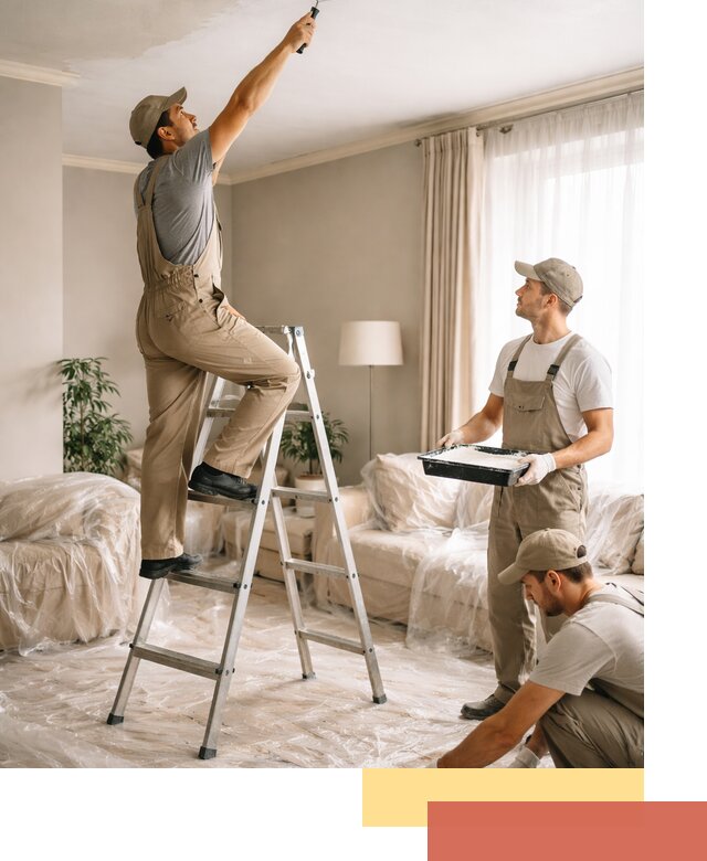 Покраска потолков акриловой краской в Сосновом Бору качественно и быстро