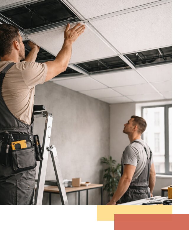 Монтаж потолочной плитки в Сосновом Бору качественно и в срок