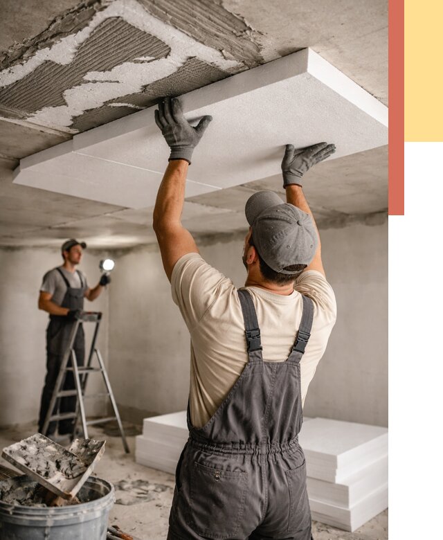 Утепление потолка пенопластом в Сосновом Бору от 4571 руб/м2 — недорого и быстро | ОТДЕЛОЧНИК-Снб